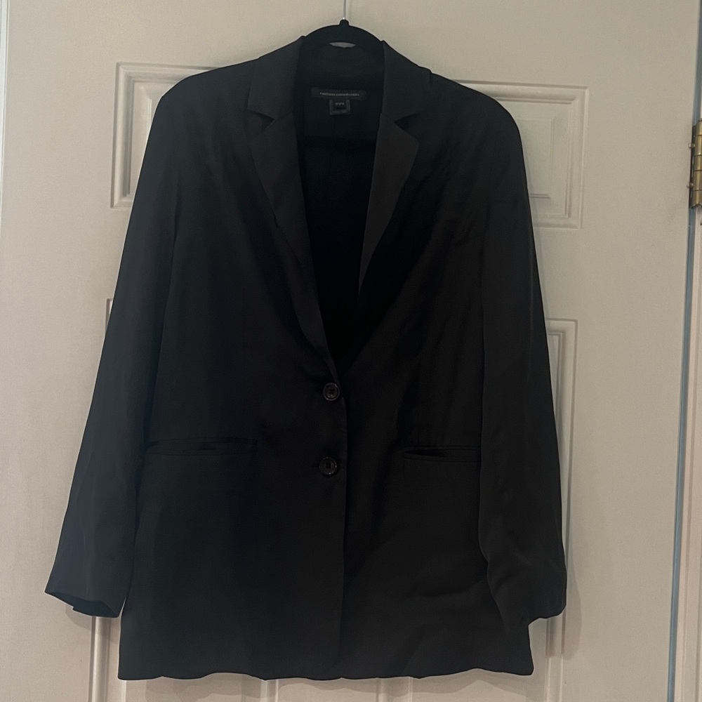 FRENCH CONNECTION Blazer in Black Satin size 8